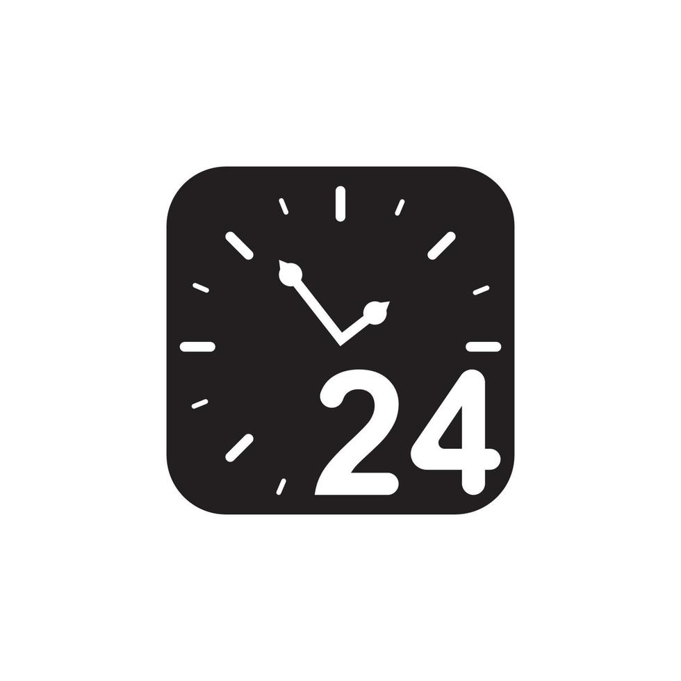 Time vector icon , 24 Hour icon vector illustration design template