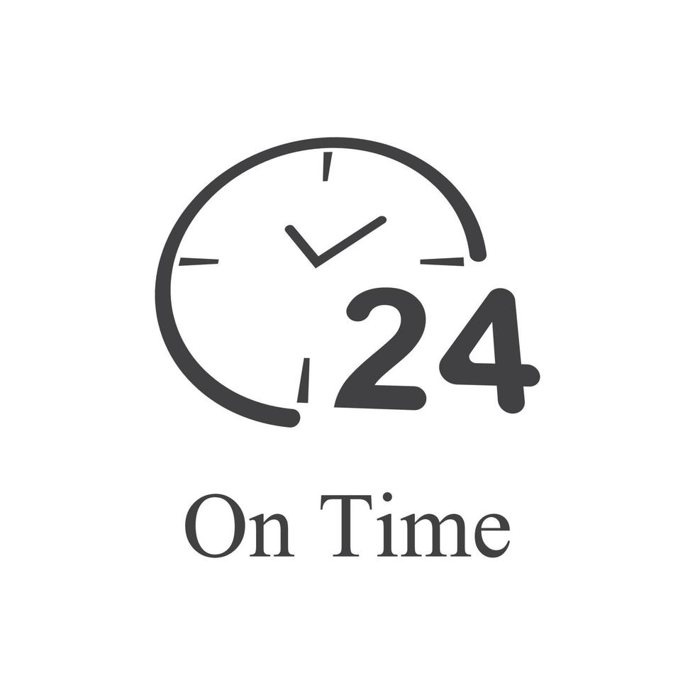 Time vector icon , 24 Hour icon vector illustration design template