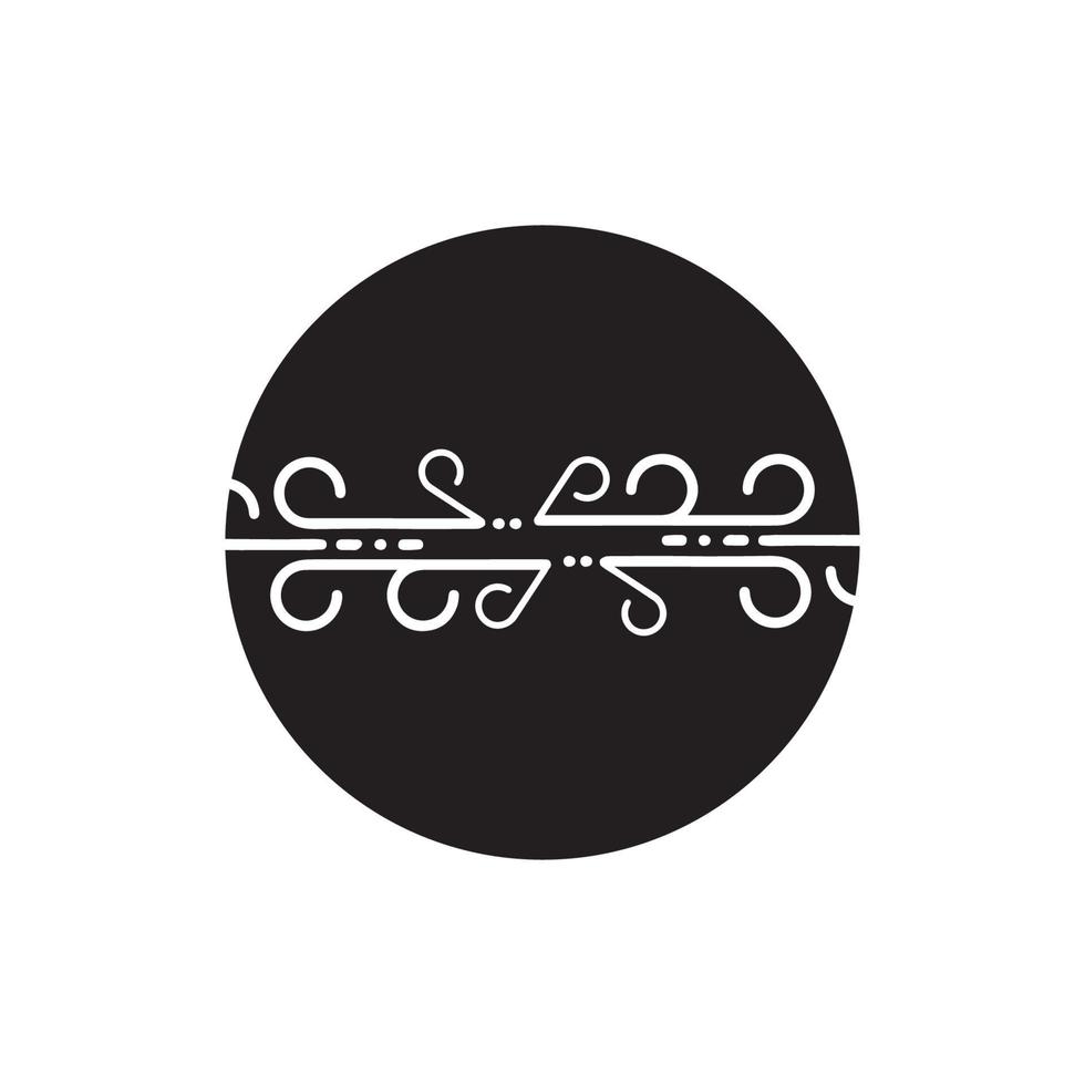 Wind vector icon design illustration template