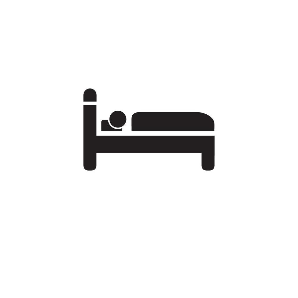 Bed icon, Furniture Vector illustration, flat design.