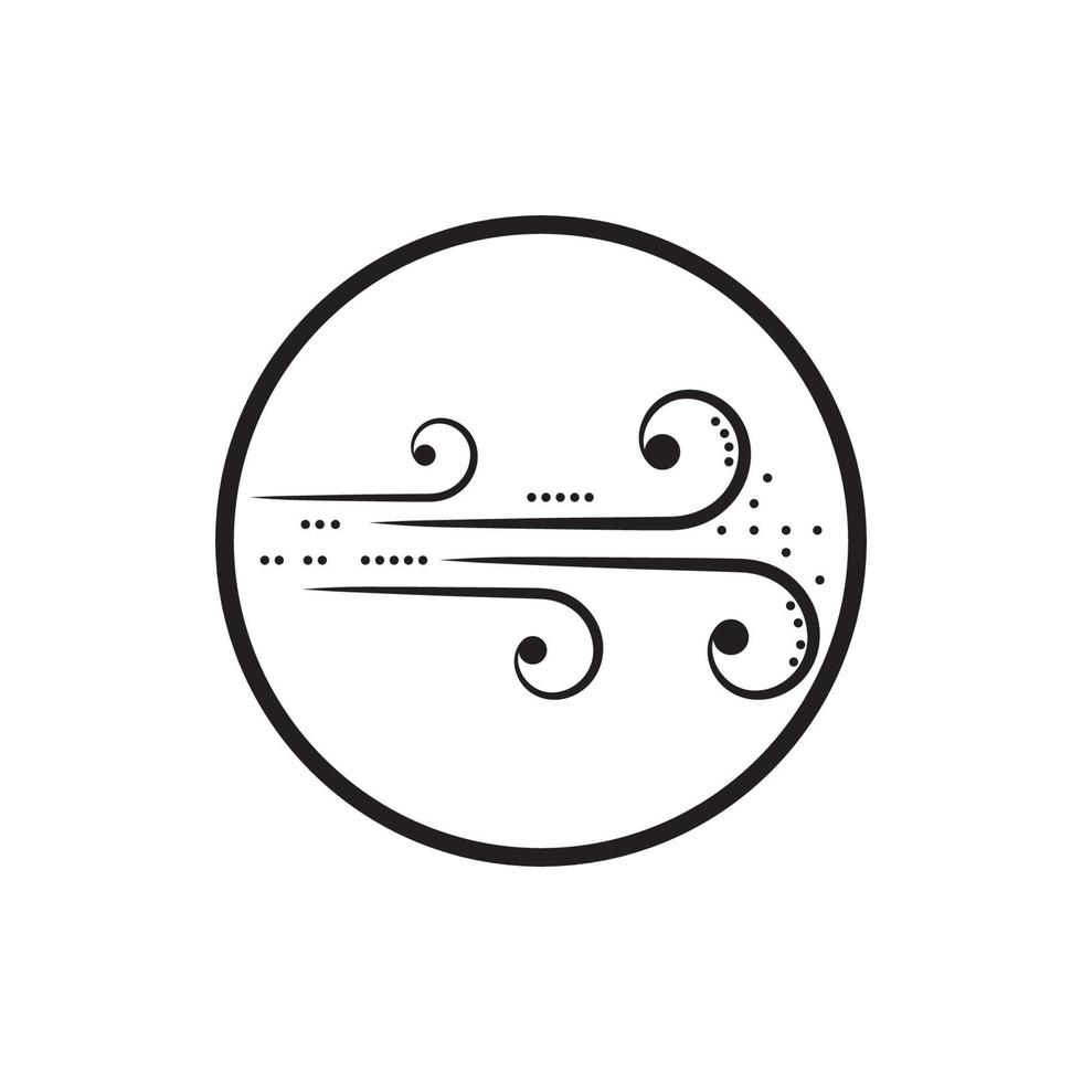 Wind vector icon design illustration template