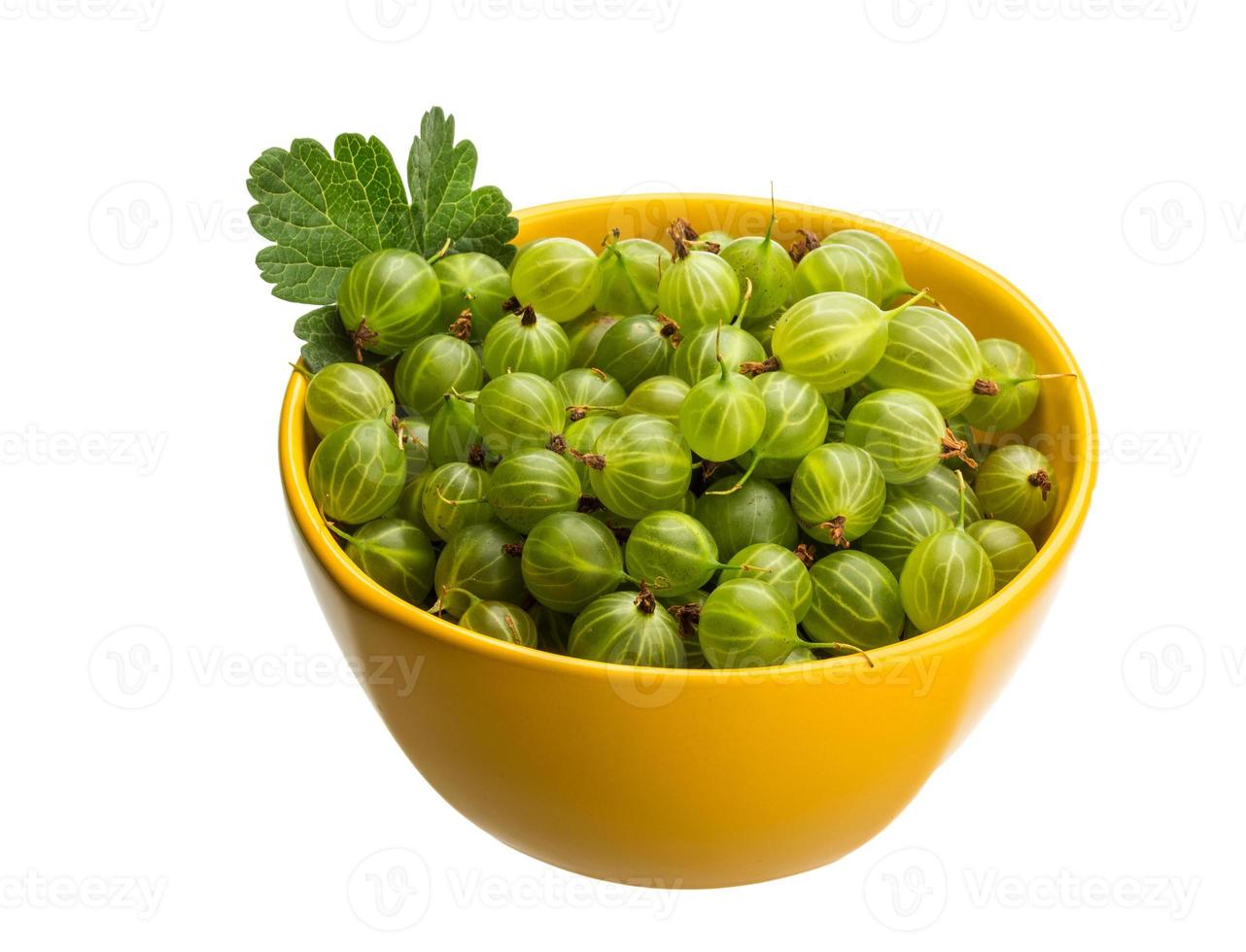 Gooseberries isolated on white background photo