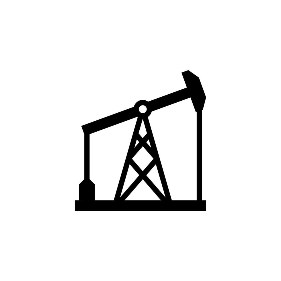 vector de icono de minería de petróleo aislado sobre fondo blanco.