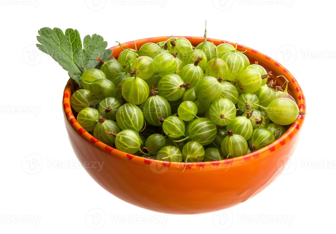 Gooseberries isolated on white background photo