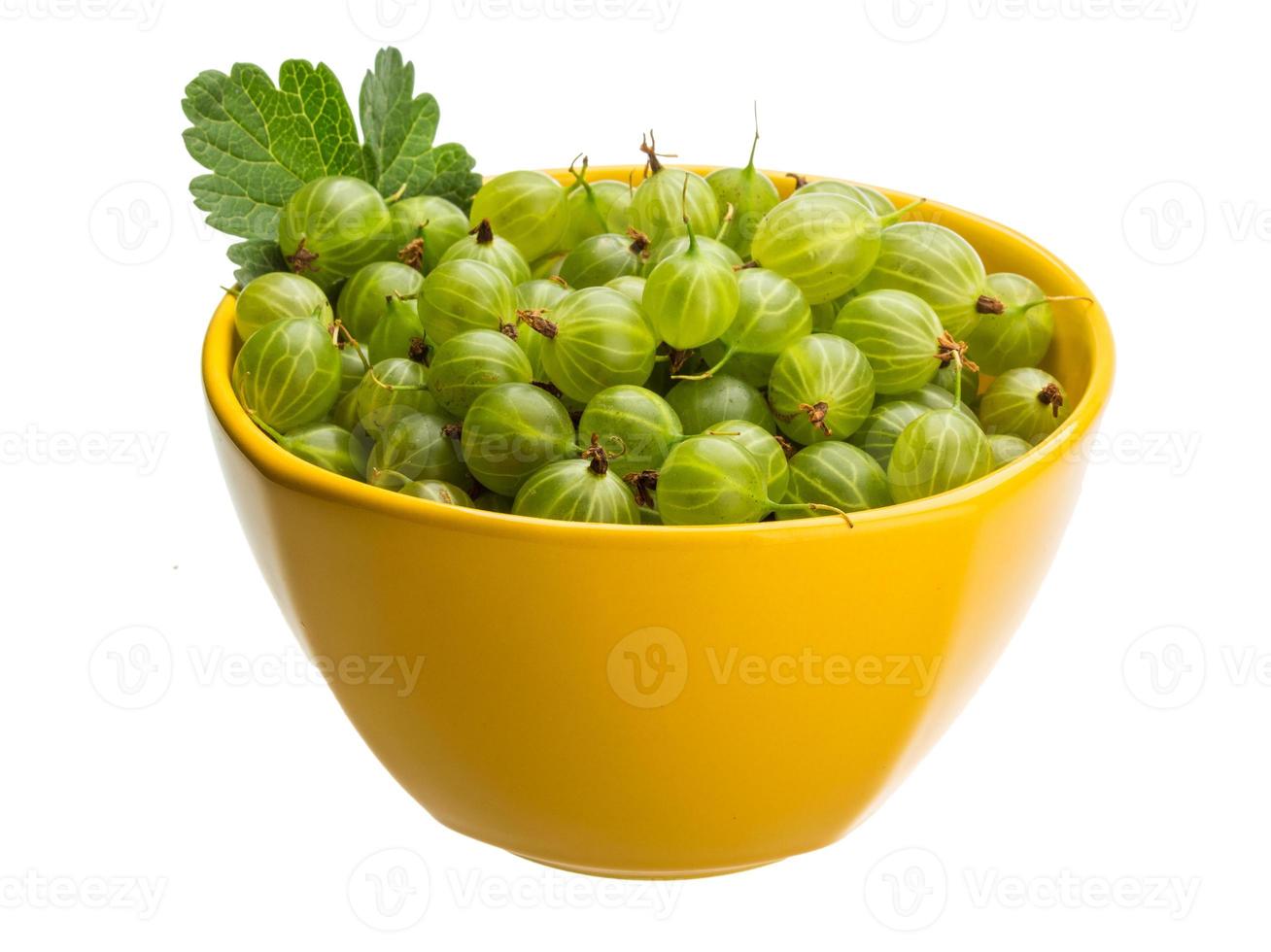 Gooseberries isolated on white background photo