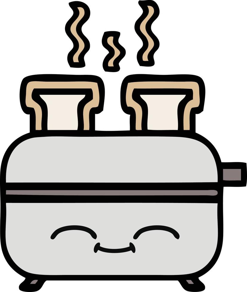 cute cartoon of a toaster vector