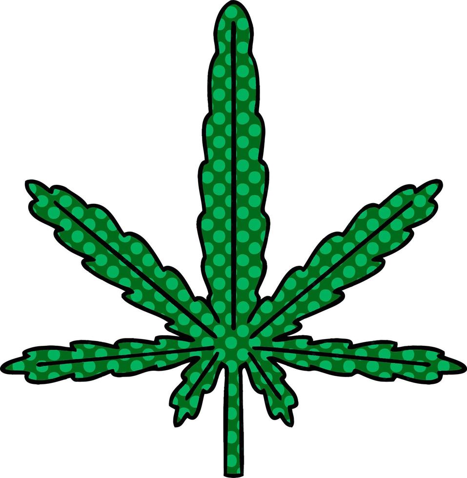 quirky comic book style cartoon marijuana vector