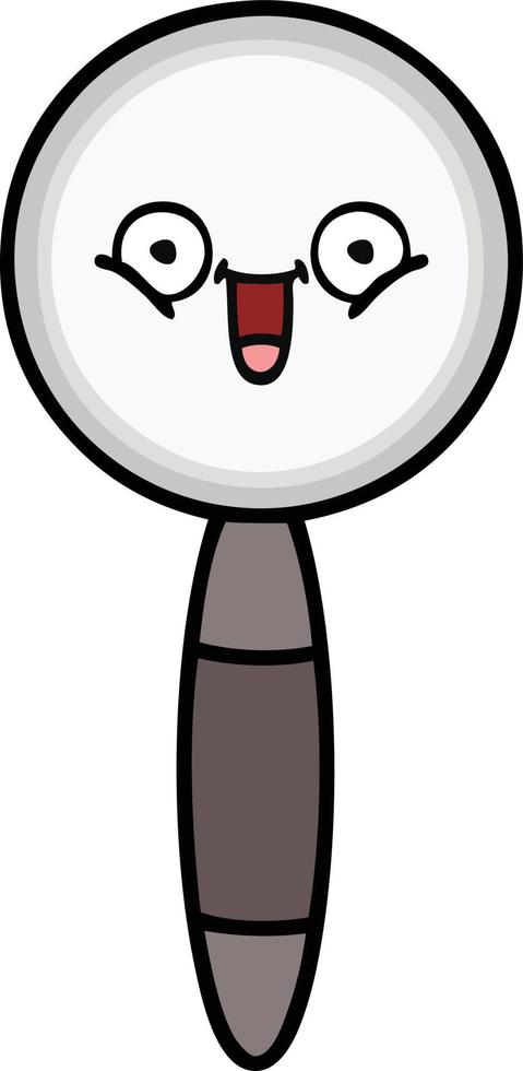 cute cartoon magnifying glass vector