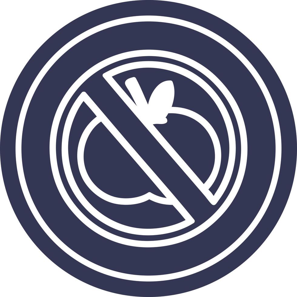 no healthy food circular icon vector