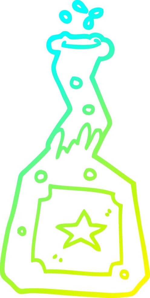 cold gradient line drawing cartoon experiment potions vector