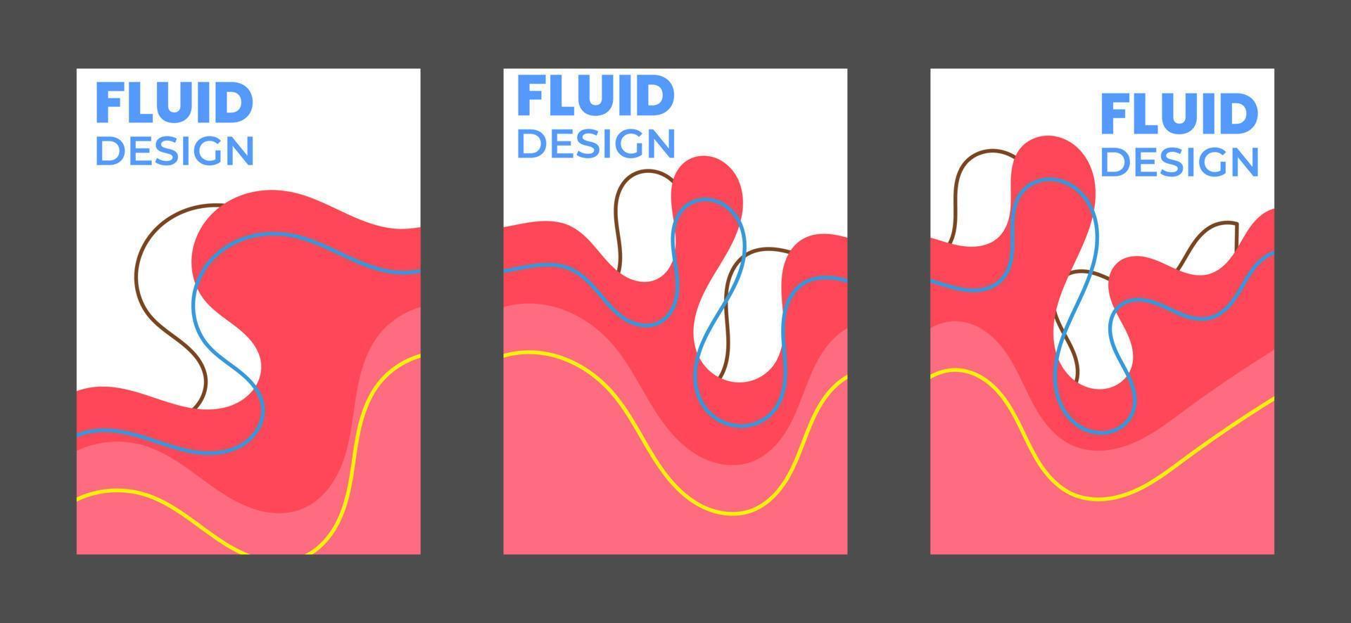 Big red fluid design with nice curved lines vector