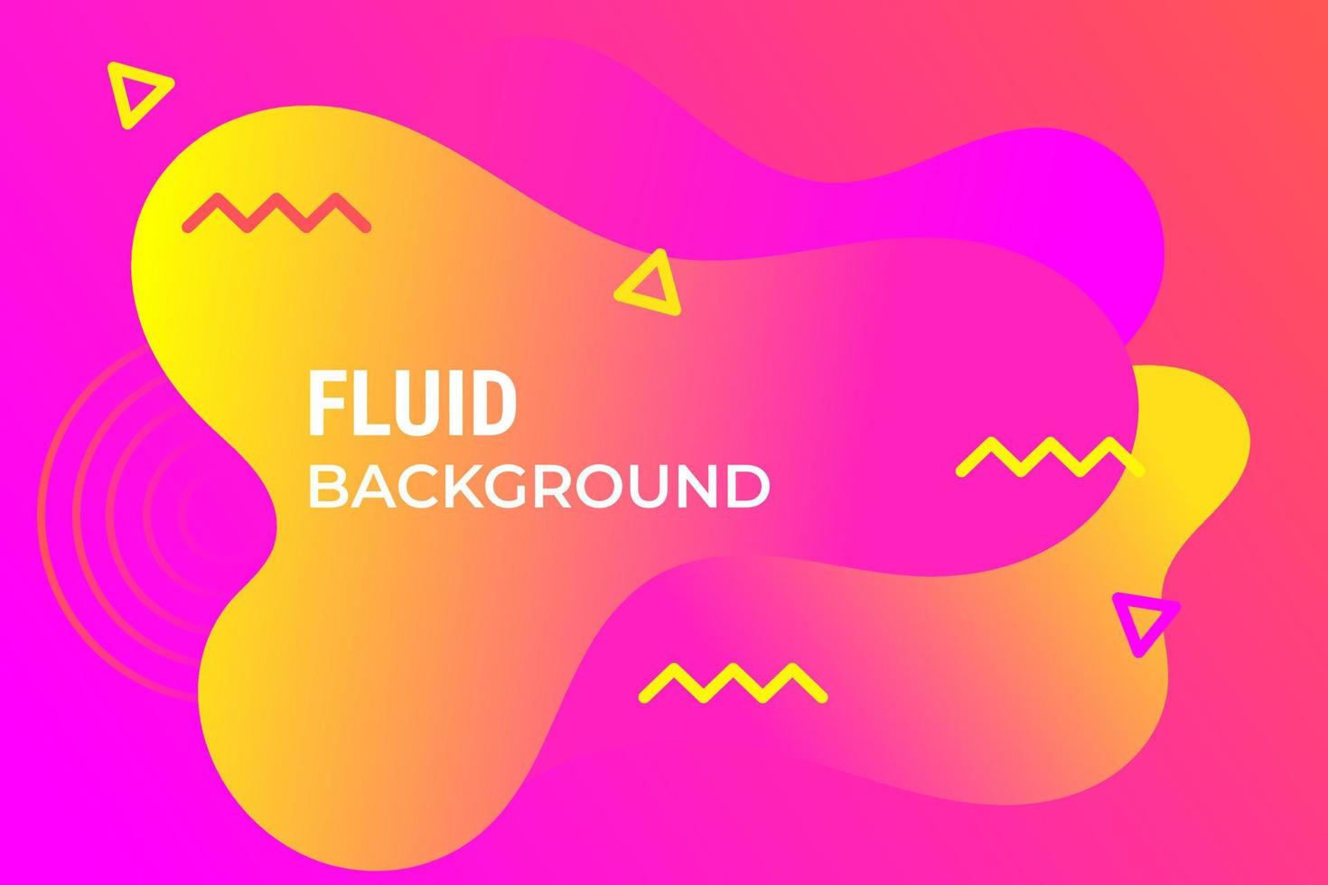 Fluid background with yellow, red and purple gradations with fluid writing vector