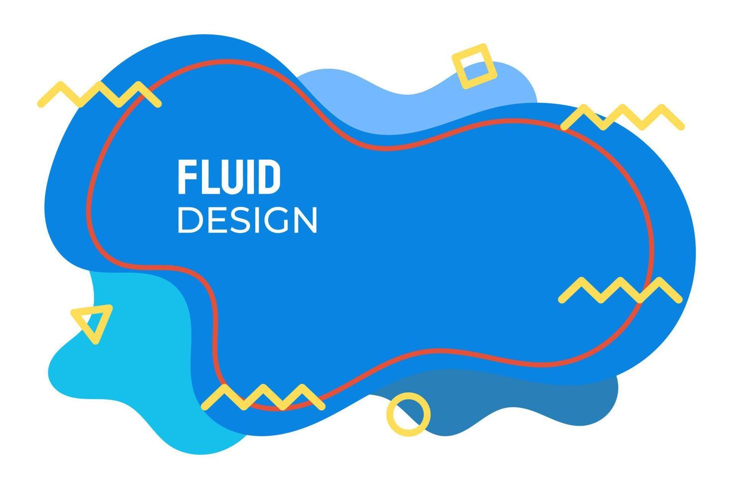 Fluid design in blue color in the middle with zigzag lines vector