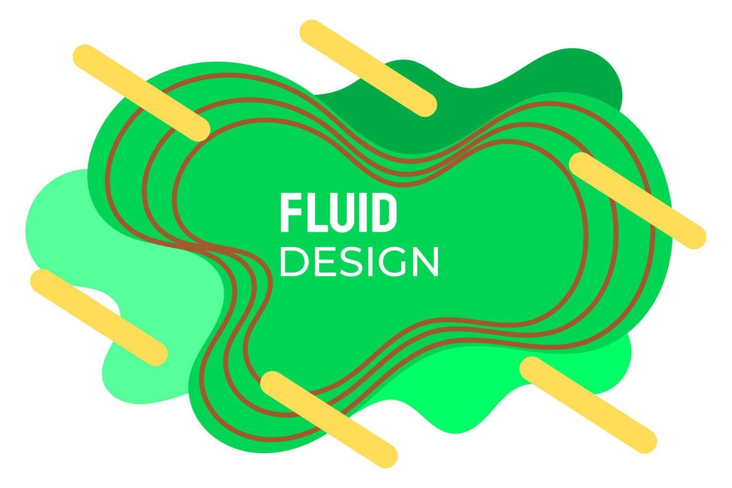 Green color fluid design with three deep lines and bold slashes vector