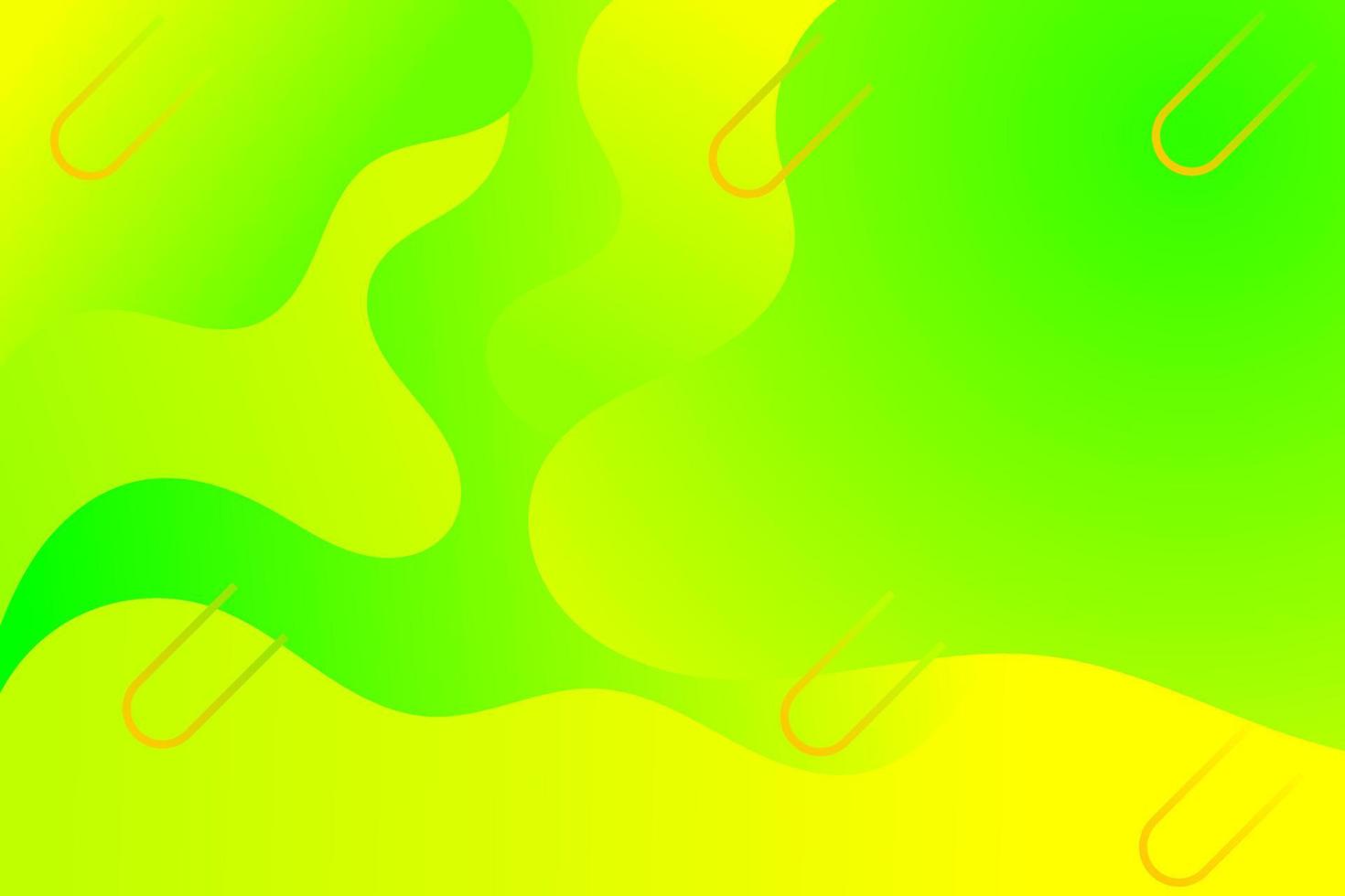 Nice abstract fluid background with yellow green color vector