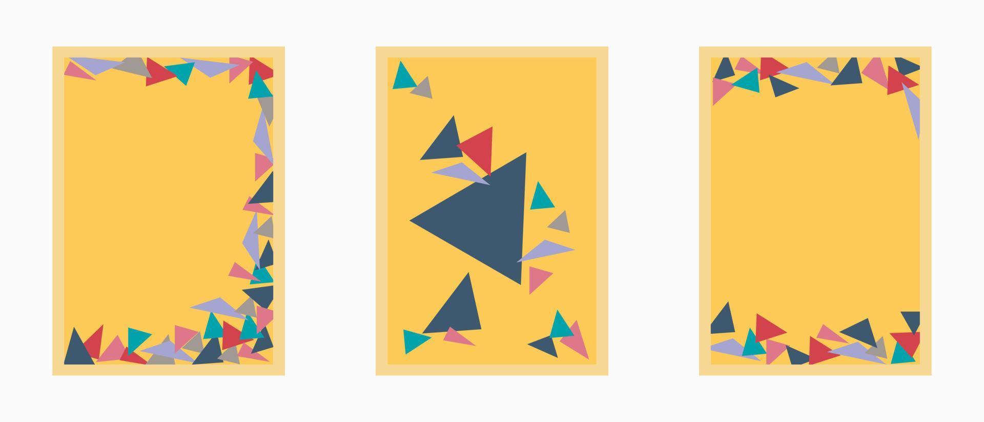 Nice colorful triangular background set with abstracts for posters, covers, cards, etc. vector