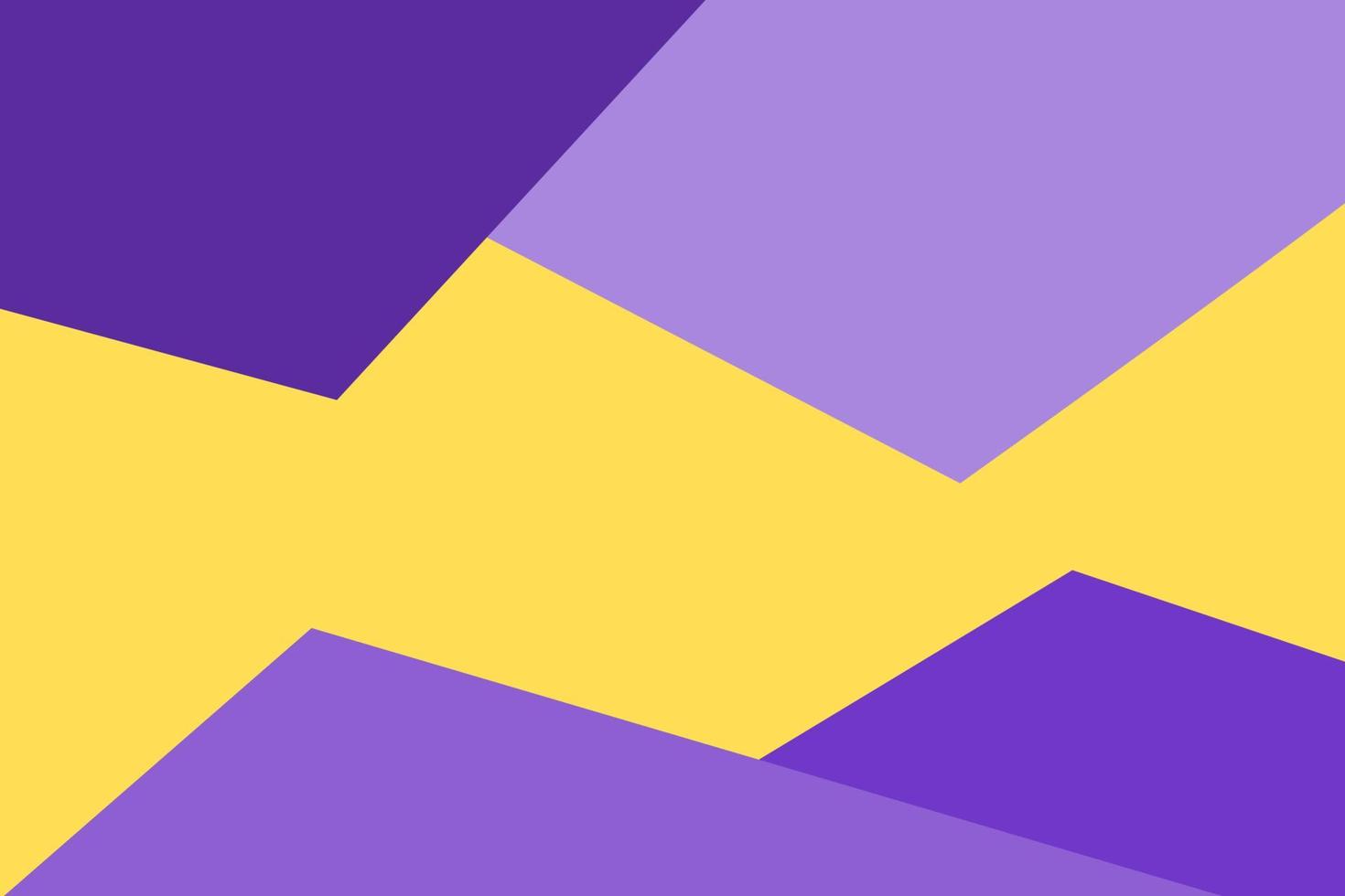 Simple flat background with yellow and purple color vector