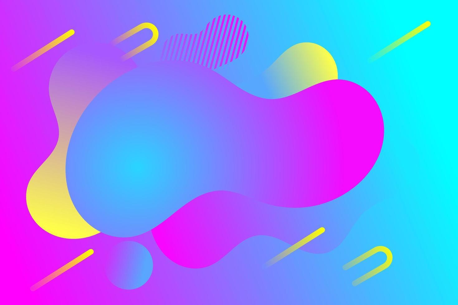 Liquid background in the center of bright purple blue color with curved lines vector