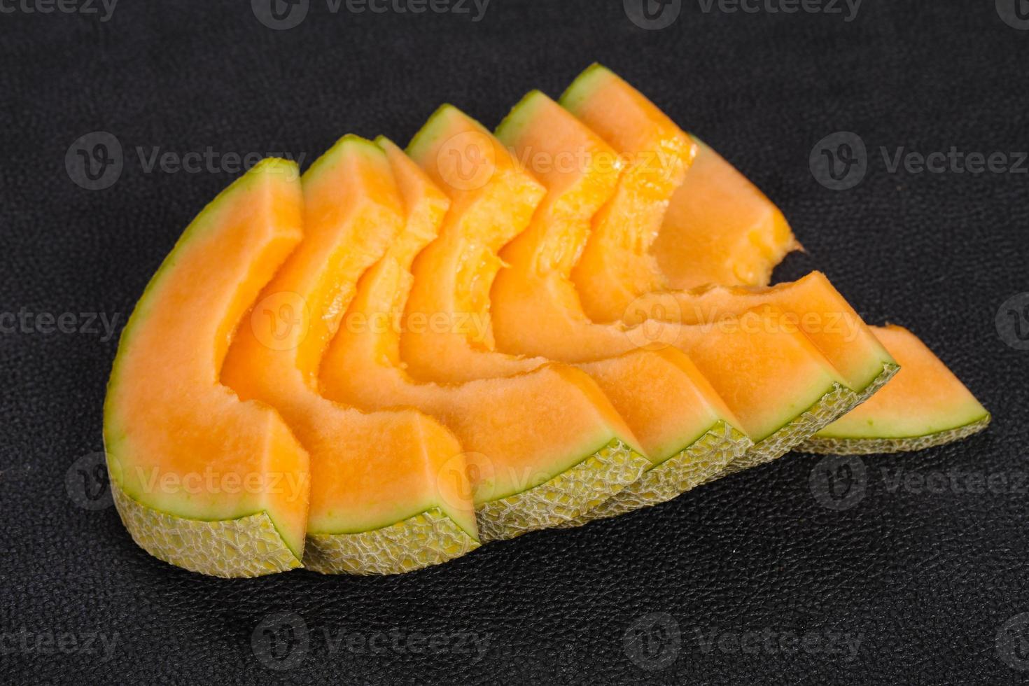 Sliced tasty sweet sliced melon photo