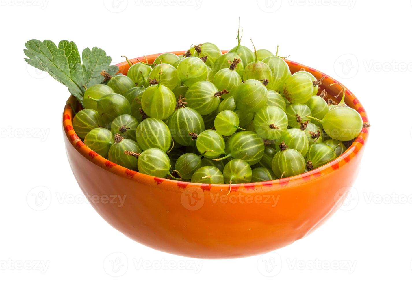Gooseberries isolated on white background photo