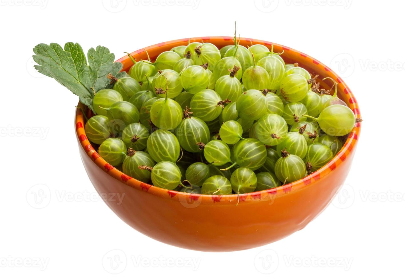 Gooseberries isolated on white background photo