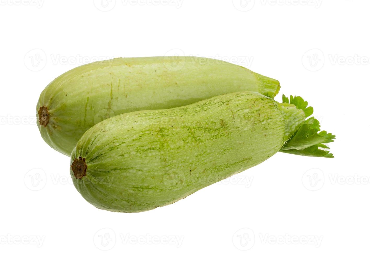 Zucchini isolated on white background photo