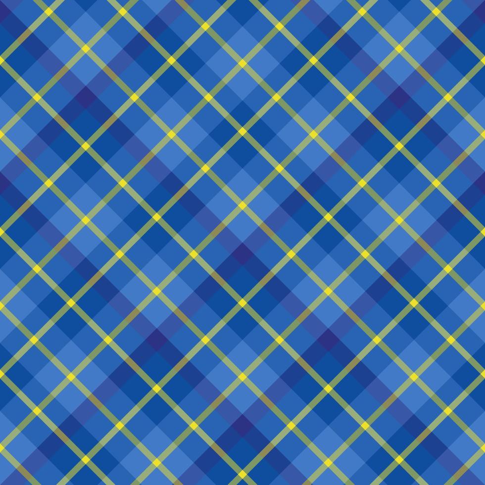 Seamless pattern in amazing night blue and yellow colors for plaid