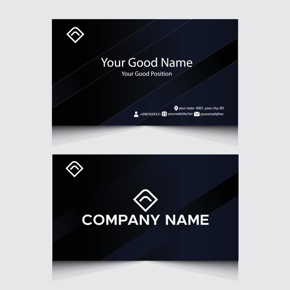 clean business card template design vector