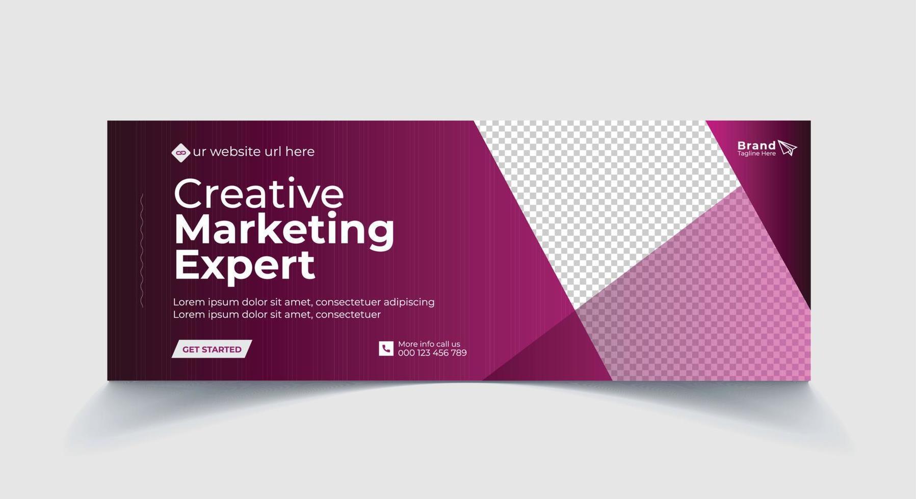 Creative Start-Up online Business Strategy social media facebook cover template, web banner template, corporate banner, header, business webinar banner vector