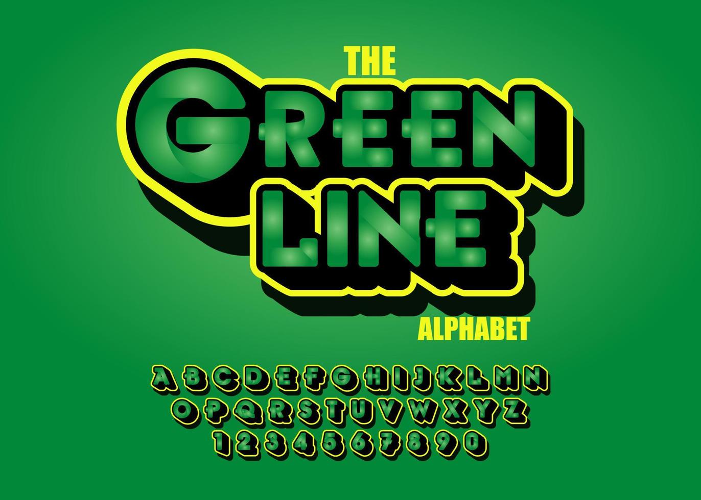 Modern font effects. alphabet letters  and number  for Title, Header, Lettering, Logo and other project vector