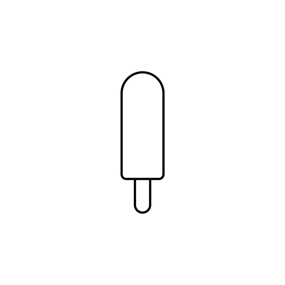 helado, postre, plantilla de logotipo de ilustración de vector de icono de línea delgada dulce. adecuado para muchos propósitos.