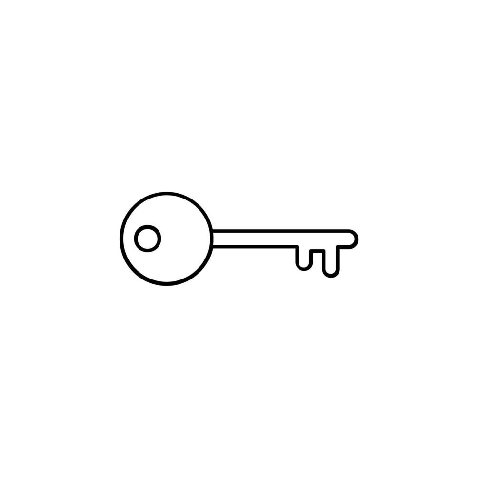 Key Thin Line Icon Vector Illustration Logo Template. Suitable For Many Purposes.