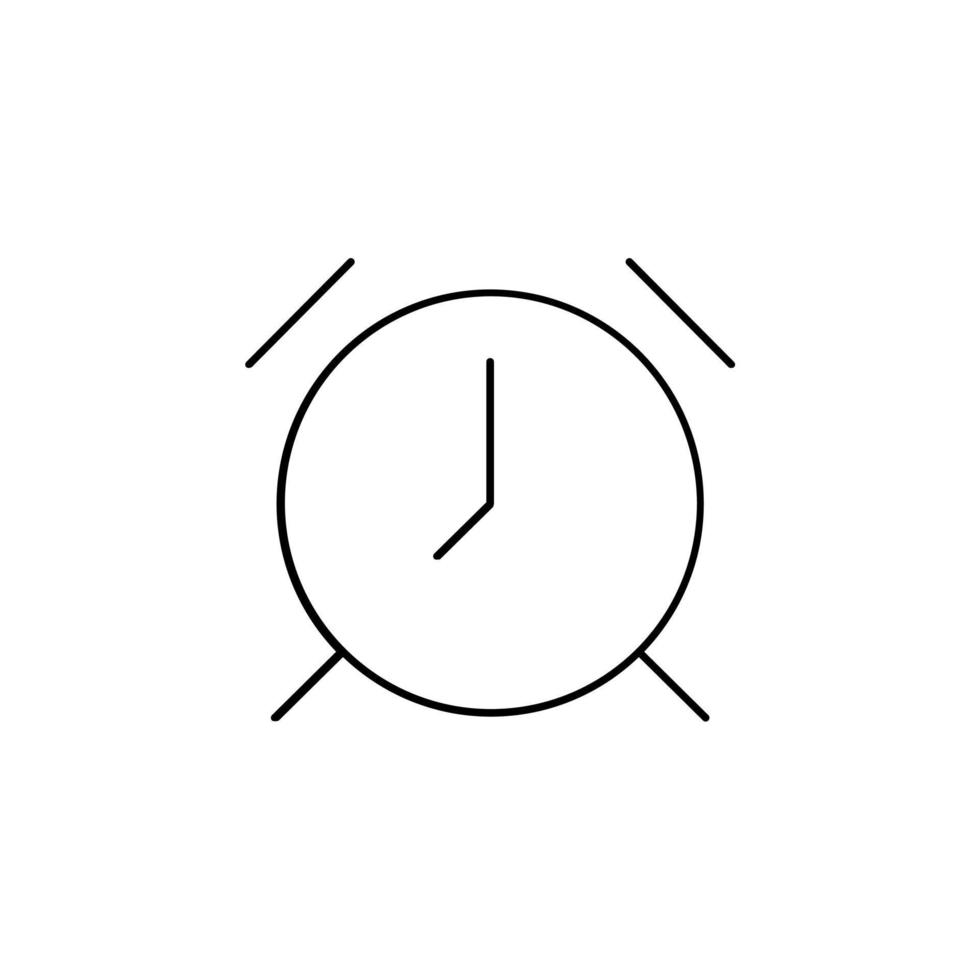 Alarm, Timer Thin Line Icon Vector Illustration Logo Template. Suitable For Many Purposes.