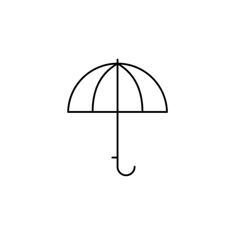 Umbrella, Weather, Protection Thin Line Icon Vector Illustration Logo Template. Suitable For Many Purposes.