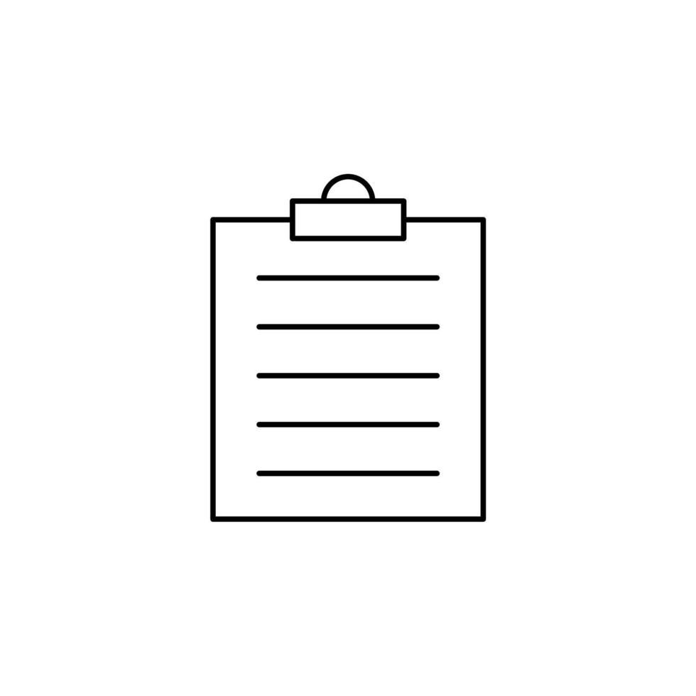 Notes, Notepad, Notebook, Memo Thin Line Icon Vector Illustration Logo Template. Suitable For Many Purposes.