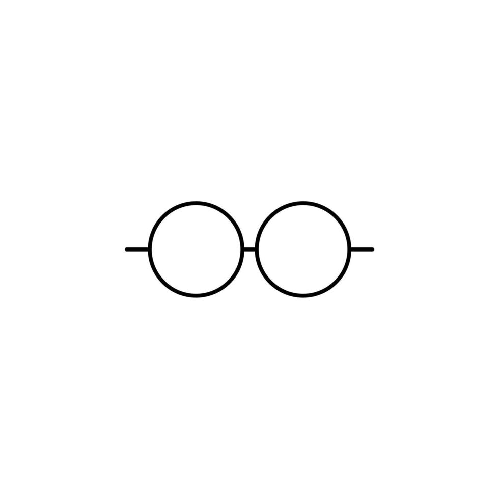 Glasses, Sunglasses, Eyeglasses, Spectacles Thin Line Icon Vector Illustration Logo Template. Suitable For Many Purposes.