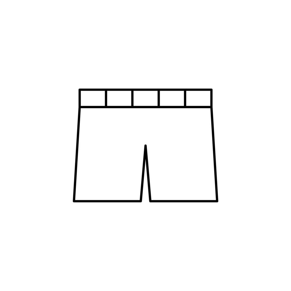 Shorts, Casual, Pants Thin Line Icon Vector Illustration Logo Template. Suitable For Many Purposes.