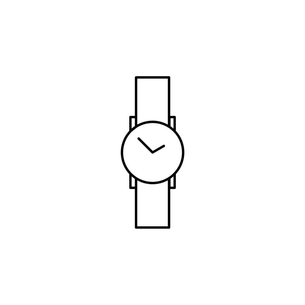 Watch, Wristwatch, Clock, Time Thin Line Icon Vector Illustration Logo Template. Suitable For Many Purposes.
