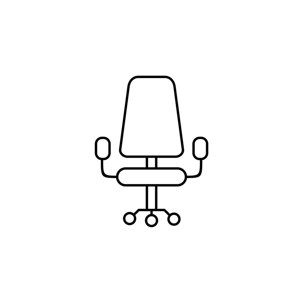 Chair, Seat Thin Line Icon Vector Illustration Logo Template. Suitable For Many Purposes.