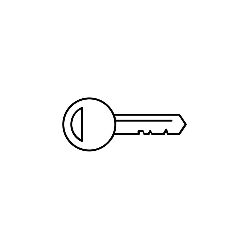 Key Thin Line Icon Vector Illustration Logo Template. Suitable For Many Purposes.