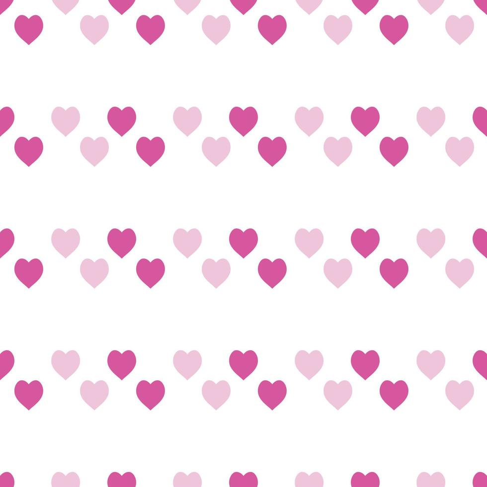 Seamless pattern with great light and bright pink hearts on white background for plaid, fabric, textile, clothes, tablecloth and other things. Vector image.