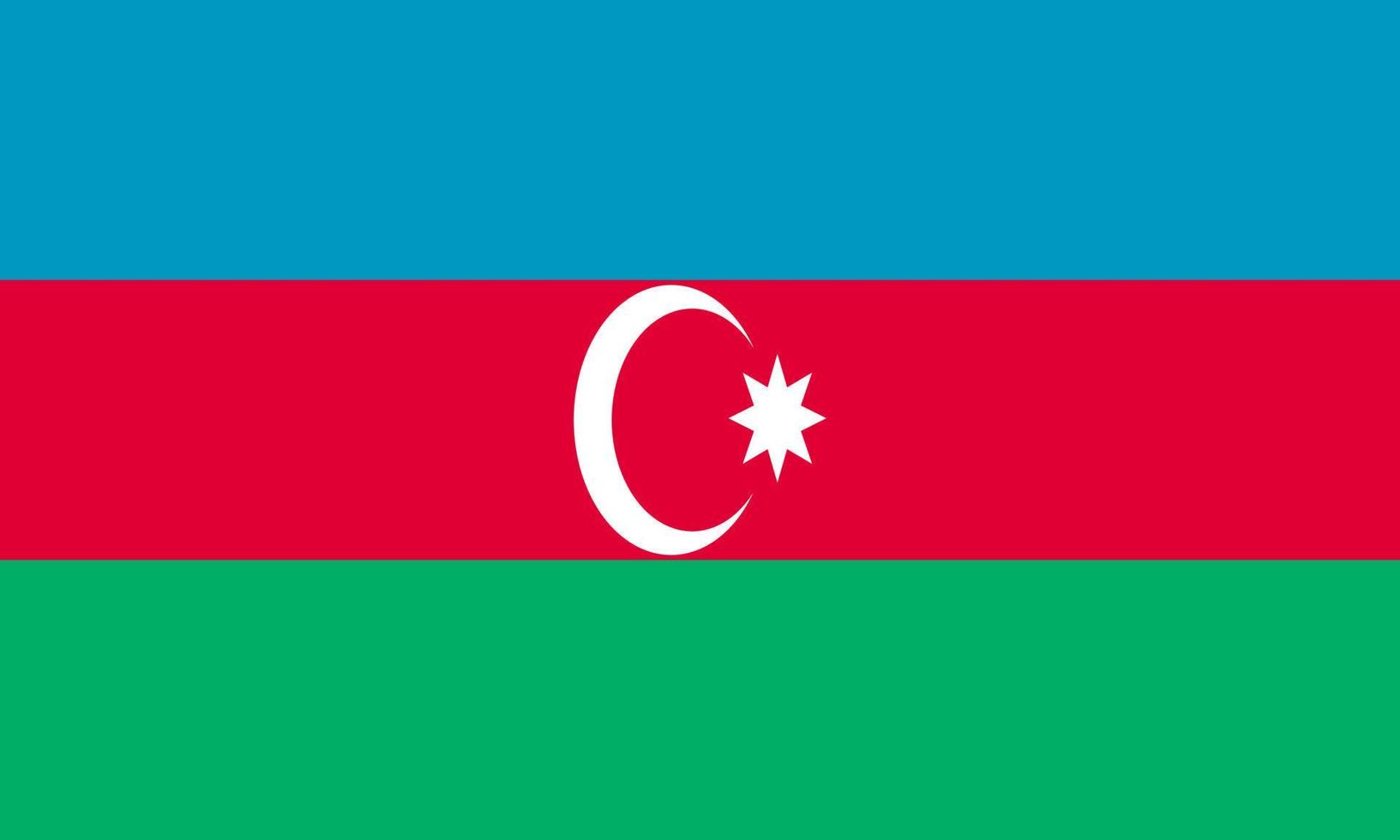 Vector illustration of the Azerbaiyan flag