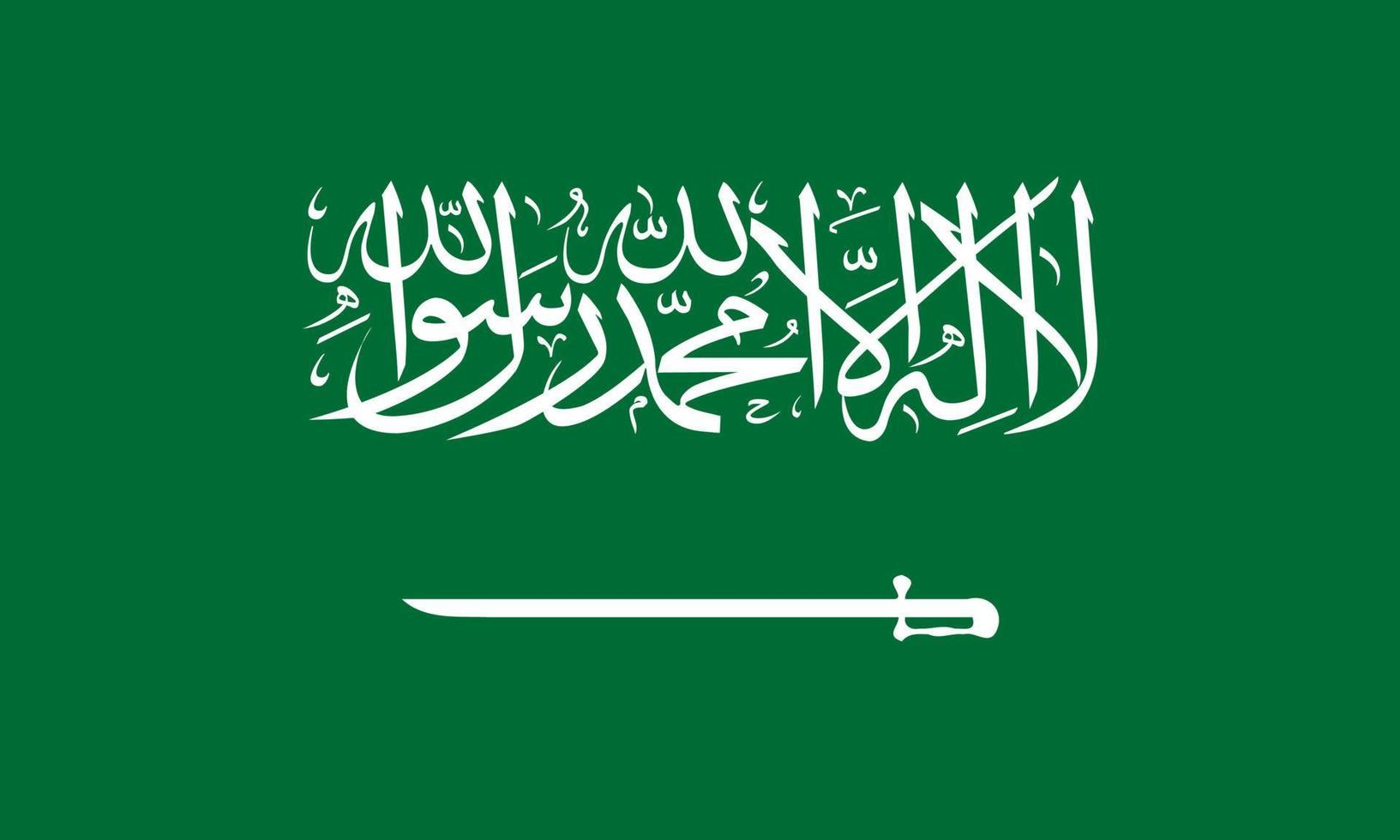 Vector illustration of the Saudi Arabia flag