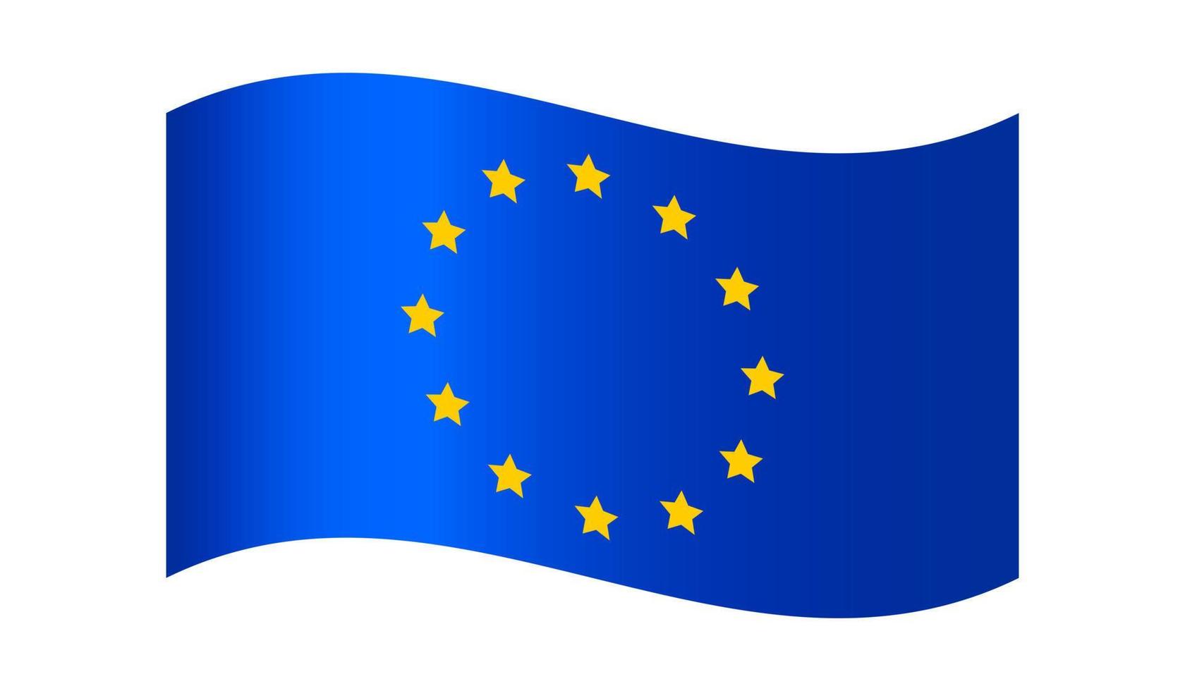 EU flag.Isolated official standard flag of the European Union. Vector illustration.