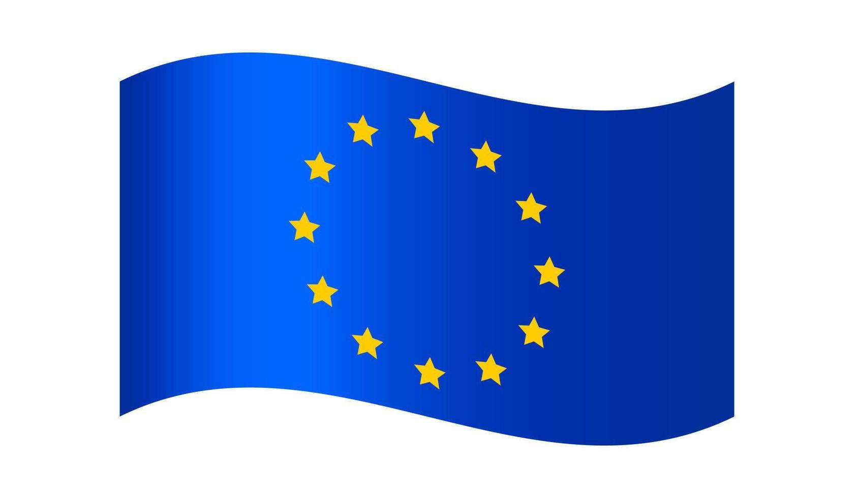 bandera de la ue.bandera estándar oficial aislada de la unión europea. ilustración vectorial vector