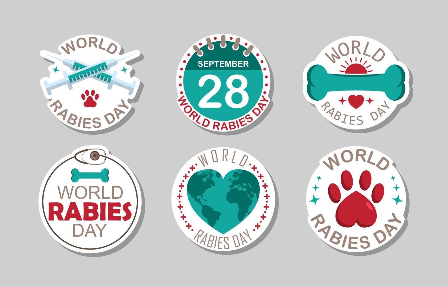 World Rabies Day Set vector