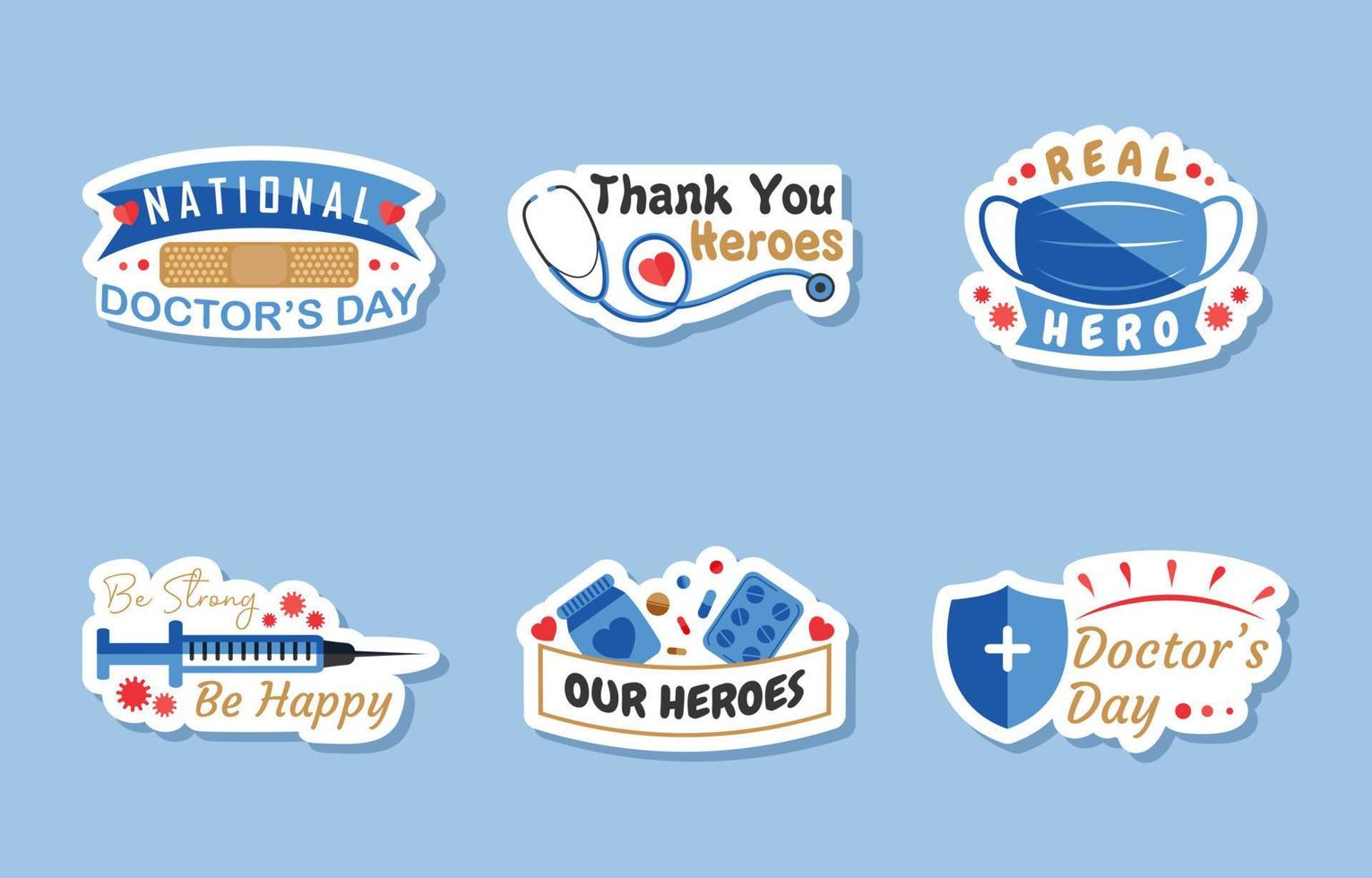 National Doctor Day Set vector