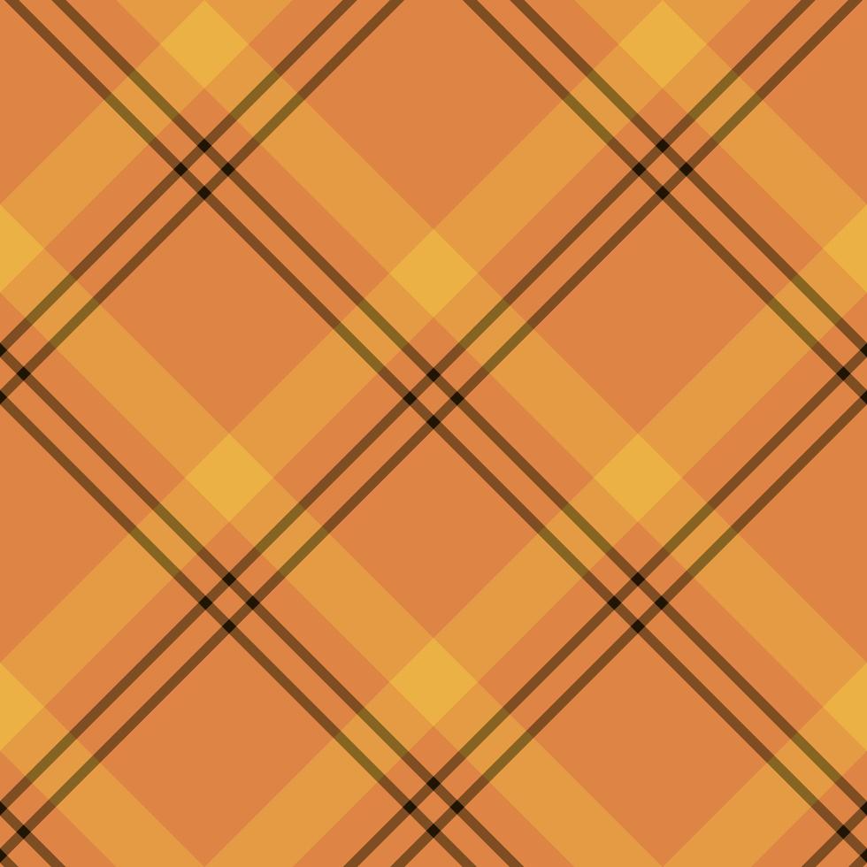 Seamless pattern in creative bright orange, black and yellow colors for plaid, fabric, textile, clothes, tablecloth and other things. Vector image. 2
