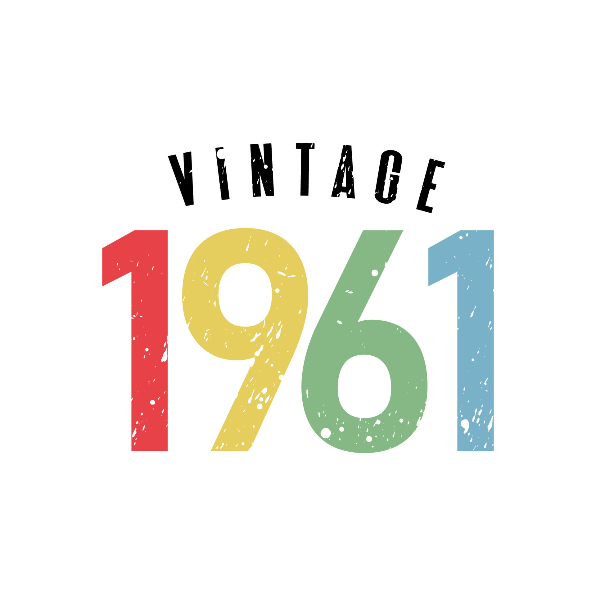 vintage 1961, Born in 1961 birthday typography design 8873227 ...