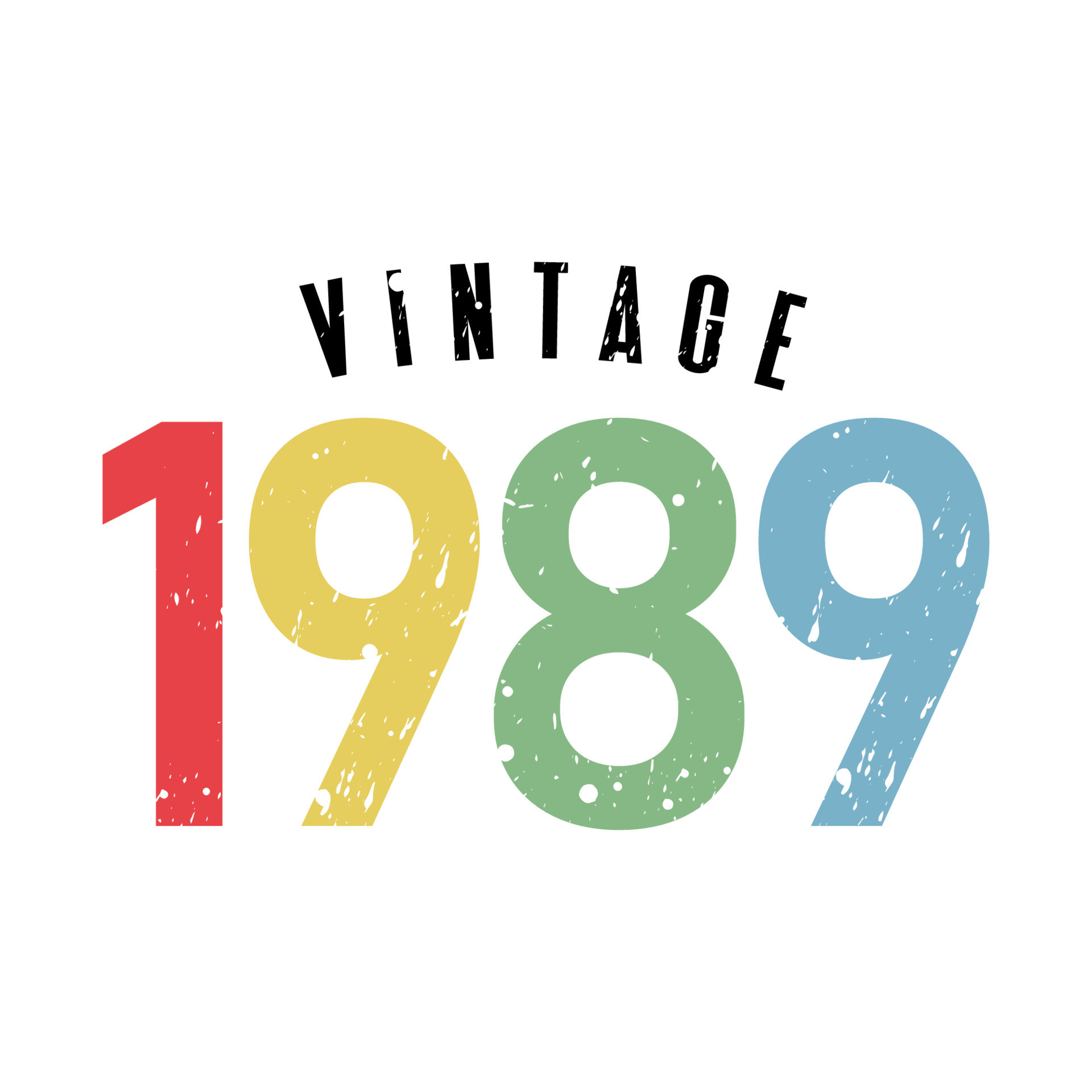 vintage 1989, nacido en 1989 diseño de tipografía de cumpleaños 8873229
